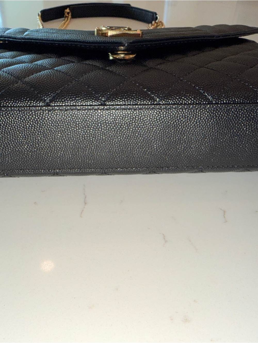 Saint Laurent Envelope Triquilt Medium YSL Shoulder Bag in Grained Leather - Picture 5 of 10